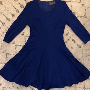 Sunday In Brooklyn, Long Sleeve Blue Dress
